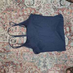 Victoria Secret Pink Blue Built in Bra Sport Cami Size XL NWOT